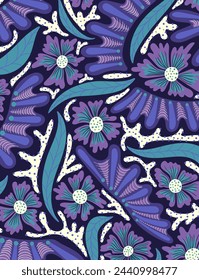 vector flor de violeta y hoja para banner, publicación, fondo de medios sociales.
