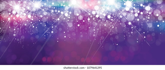 Vector violet lights background. Holiday background.