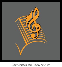 Vector violet music flat icon.