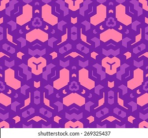 vector violet purple pink color abstract geometric seamless pattern 