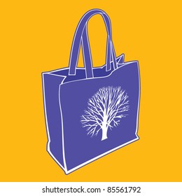 vector violet shopping bag