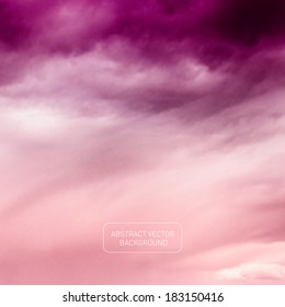 Vector Violet Sky - Abstract Nature Background