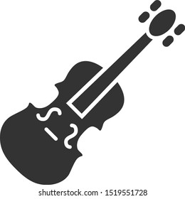 Vector violin flat icon. Vector pictograph style is a flat symbol violin icon on a white background.