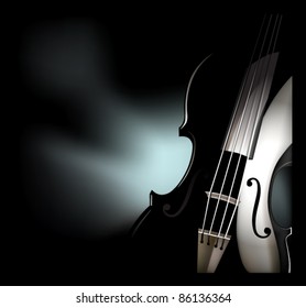 vector violin instrument graphic