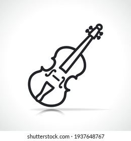 Vector violin line icon design