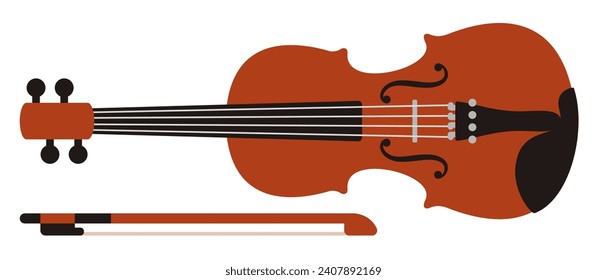 vector of a violin musical instrument