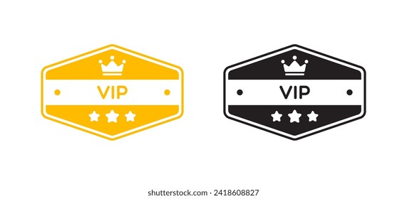 Vector VIP Badge Label on White Background