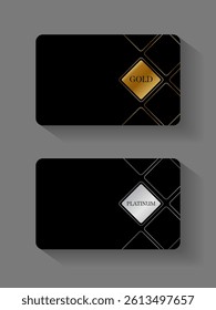 Vector VIP gold and Platinum member card, platinum and Black ,premium quality , premium invitation card poster	

