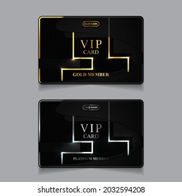 Vector Vip Golden Platinum Business Card Stock Vector (Royalty Free ...