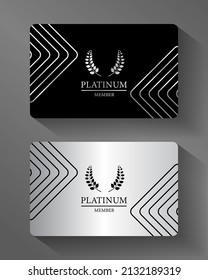 Vector VIP Platinum member card platinum and Black ,premium quality ,  premium invitation card poster .