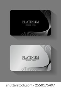 Vector VIP Platino tarjeta de miembro de platino y Negro, calidad premium, premium tarjeta de invitación poster .