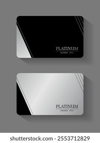 Vector VIP Platinum member card platinum and Black ,premium quality , premium invitation card poster .