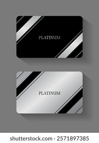 Vector VIP Platinum member card platinum and Black ,premium quality , premium invitation card poster .	
