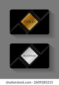 Vector VIP Platinum member card platinum and Black ,premium quality , premium invitation card poster	
