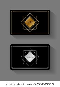Vector VIP Platinum member card platinum and Black ,premium quality , premium invitation card poster	