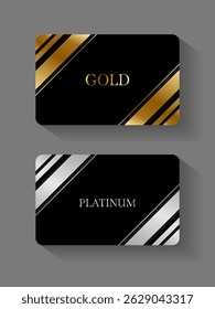Vector VIP Platinum member card platinum and Black ,premium quality , premium invitation card poster	
