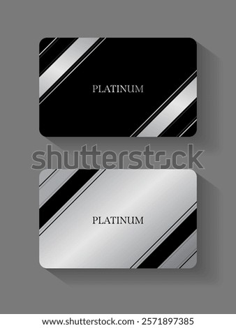 Vector VIP Platinum member card platinum and Black ,premium quality , premium invitation card poster .	
