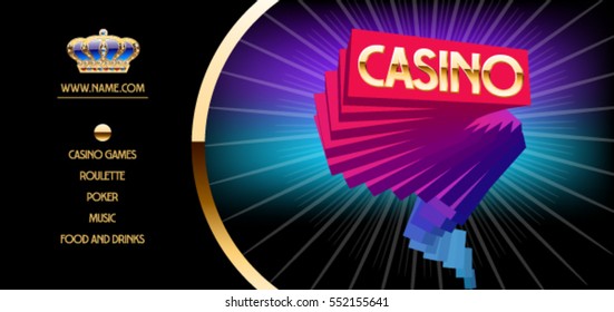 Vector vip ticket for modern casino night event