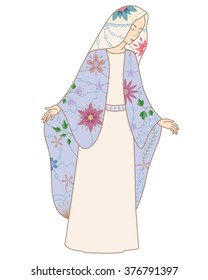 Vector Virgin Mary vintage