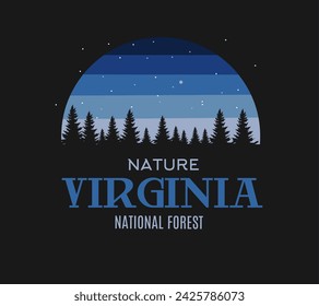 vector del bosque nacional de virginia perfecto para imprimir, etc