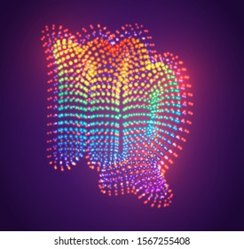 
vector virgo horoscope symbol made of glowing colorful dots