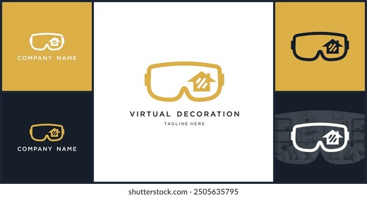 Vector of virtual decoration logo dan icon design template, can be used in various media easily, editable