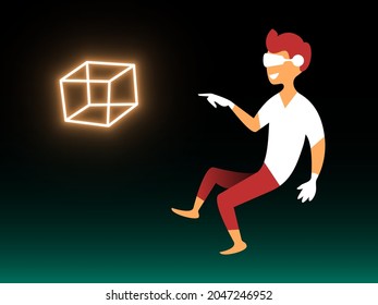 Vector virtual reality in gradient style