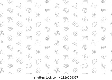 Vector Virtual reality pattern. Virtual reality seamless background
