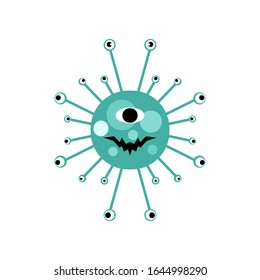 vector virus bacteria with a simple concept. suitable for various design purposes.