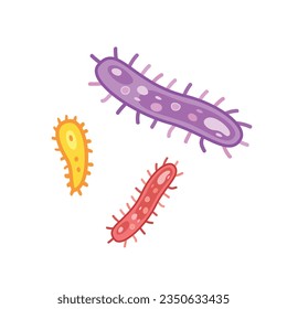 Vector virus concept illustration background.