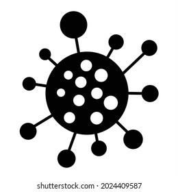 Vector Virus Glyph Icon Design

