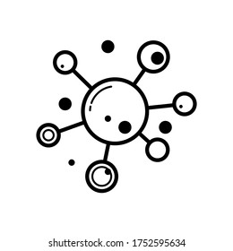 Icono de virus vectores en fondo blanco.