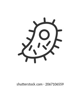 Vector virus line icon. Symbol in trendy outline style. Vector illustration isolated on a white background. 
