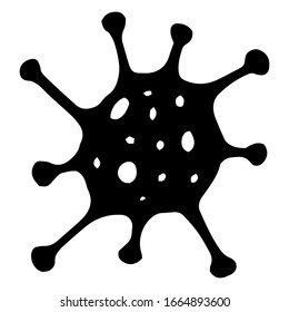 Vector Virus on white background. Virus flat icon