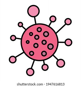 Vector Virus Outline Icon Design
