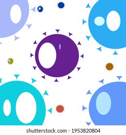 Vector virus texture background illustration
