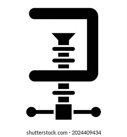 Vector Vise Glyph Icon Design
