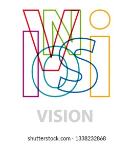 Vector vision. Broken text