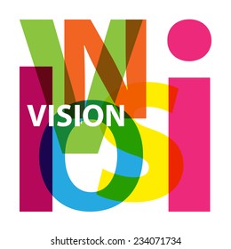 Vector vision. Broken text