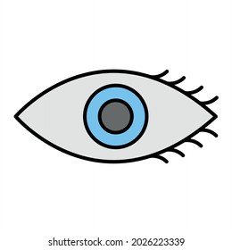 Vector Vision Filled Outline Icon Design
