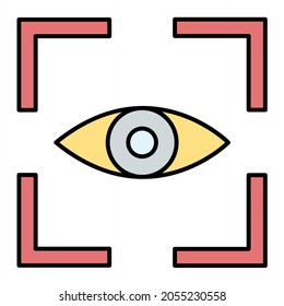 Vector Vision Filled Outline Icon Design
