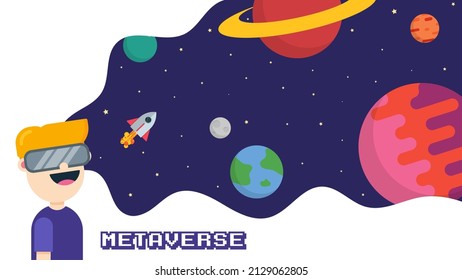 Vector of Vision of Metaverse. Perfect for metaverse design, metaverse template, etc.