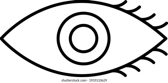 Vector Vision Outline Icon Design
