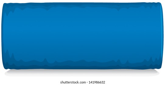 Vector visual of blue plain wrap plastic film or foil packet, packaging or wrapper for snack food - biscuits, wafers, crackers, oat cakes, chocolate etc