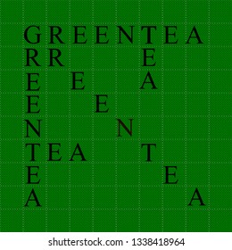 Vector visual graphic of tea packaging.  Packaging for  green tea