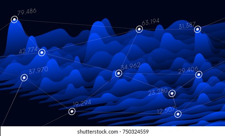 Vector visual information financial statistics, big data futuristic infographics design
