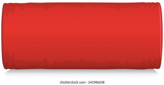 Vector visual of red plain wrap plastic film or foil packet, packaging or wrapper for snack food - biscuits, wafers, crackers, oat cakes, chocolate etc