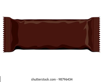 Vector visual of very dark premium brown chocolate wrap plastic packet for biscuit, wafer, crackers, sweets, chocolate, candy, cereal bar, snacks etc