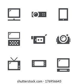 Vector visualization tools icon set 