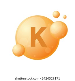 Vector Vitamin K Bubble. Vitamin icon isolated on white.